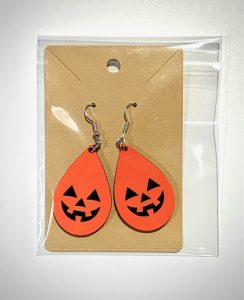 sublimated Pumpkin earrings